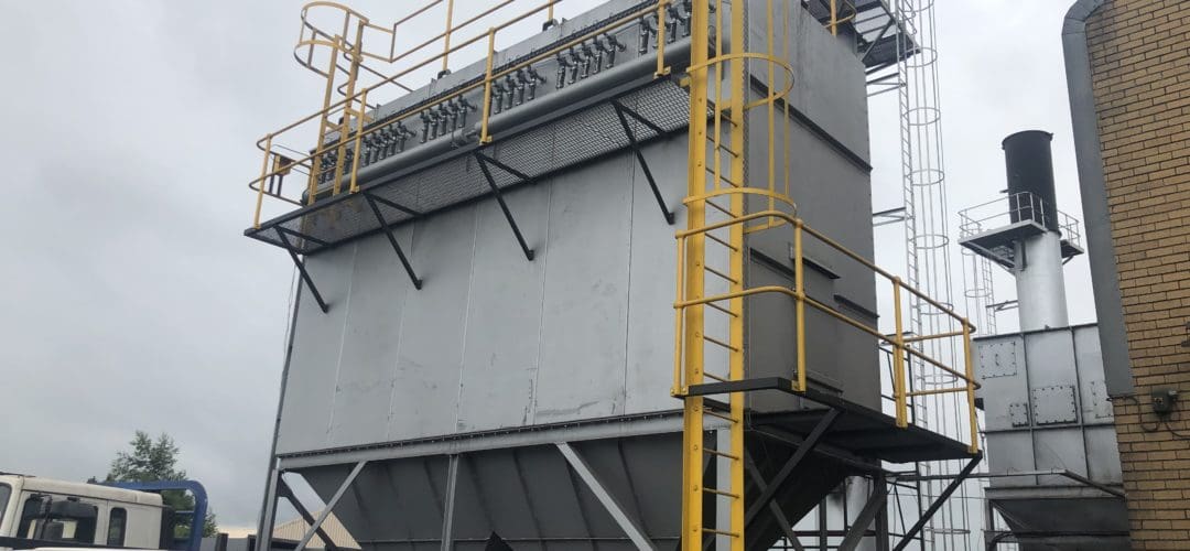 High-temperature boiler dust collector at a food processing plant